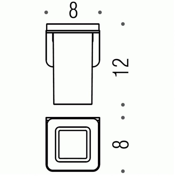 Стакан COLOMBO DESIGN OVER B7002 настенный цвет нержавеющая сталь B7002.SS
