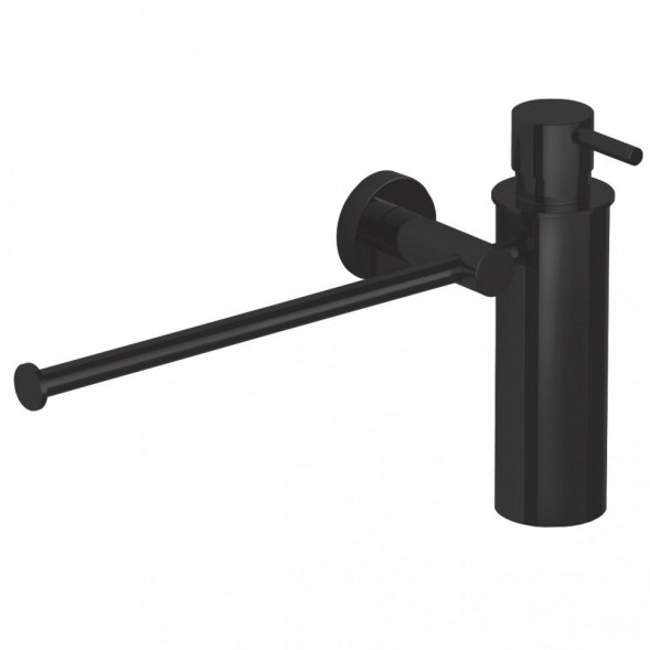 Полотенцедержатель с дозатором COLOMBO DESIGN PLUS W4975.NM настенный цвет черный матовый