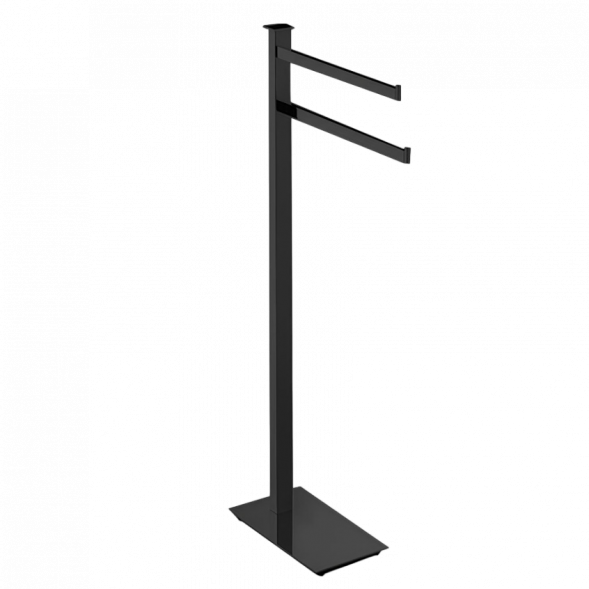 Стойка COLOMBO DESIGN UNITS B9103.NM напольная с 2 полотенцедержателями цвет черный матовый