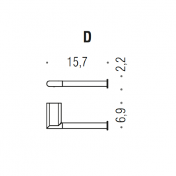 Держатель туалетной бумаги COLOMBO DESIGN MINI B4008DX без крышки правый цвет хром