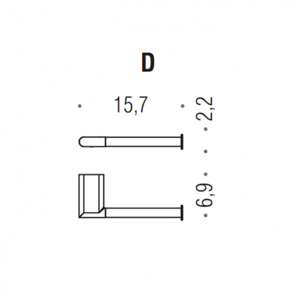 Держатель туалетной бумаги COLOMBO DESIGN MINI B4008DX без крышки правый цвет хром B4008D.CR
