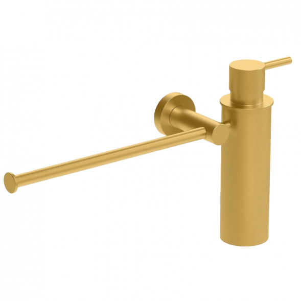 Полотенцедержатель с дозатором COLOMBO DESIGN PLUS W4975.OM настенный цвет золото матовое
