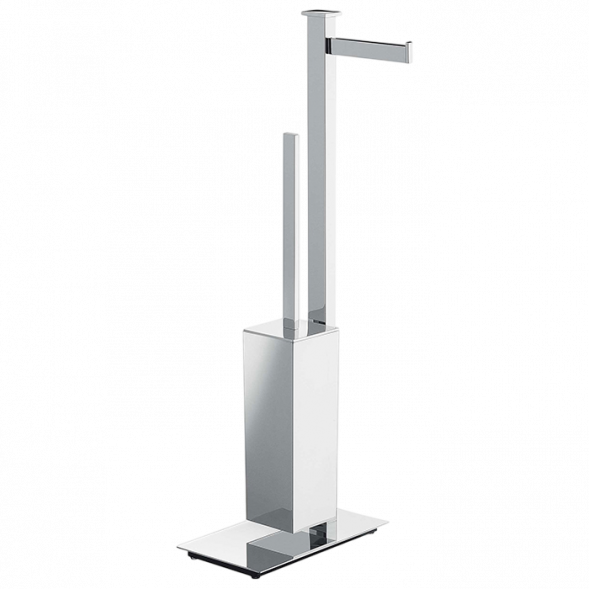 Стойка COLOMBO DESIGN UNITS B9107D.CR напольная с держателем туалетной бумаги и ершиком цвет хром B9107D.CR