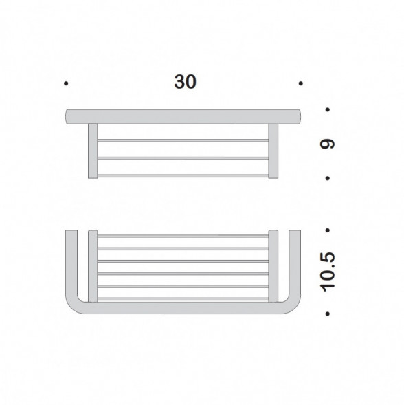Полочка корзинка COLOMBO DESIGN LULU B6232 одинарная цвет хром B6232.CR