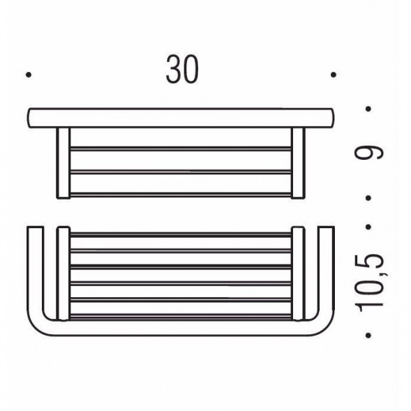 Полочка корзинка COLOMBO DESIGN LULU B6232.HPS одинарная цвет золото B6232.HPS