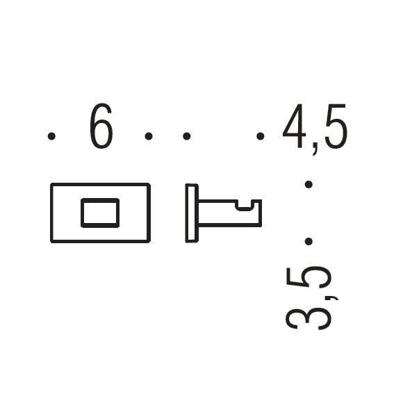 Крючок COLOMBO DESIGN LOOK LC27 одинарный цвет хром LC27.CR