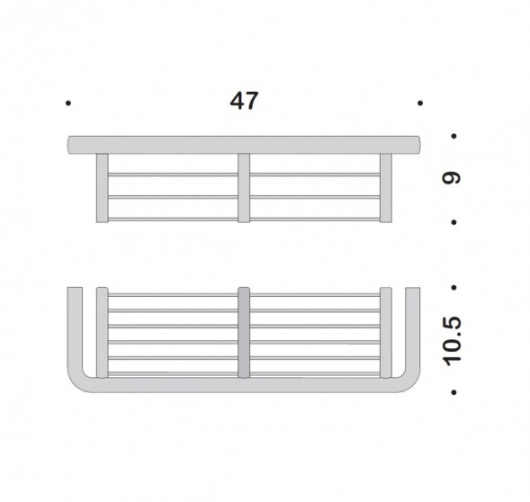Полочка корзинка COLOMBO DESIGN LULU B6233 одинарная цвет хром B6233.CR