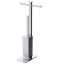 Стойка COLOMBO DESIGN UNITS B9108 напольная с двойным держателем туалетной бумаги и ершиком цвет хром