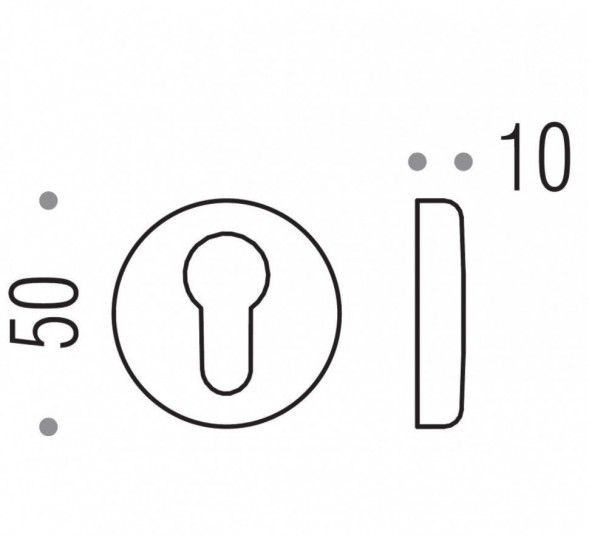 Накладка под цилиндр Colombo Rosetta CD43 GB.GM графит матовый
