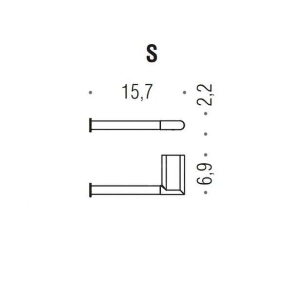 Держатель туалетной бумаги COLOMBO DESIGN MINI B4008SX.GM без крышки левый цвет графит матовый B4008S.GM