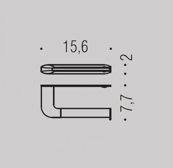 Держатель туалетной бумаги COLOMBO DESIGN TRENTA B3008.GM без крышки графит матовый