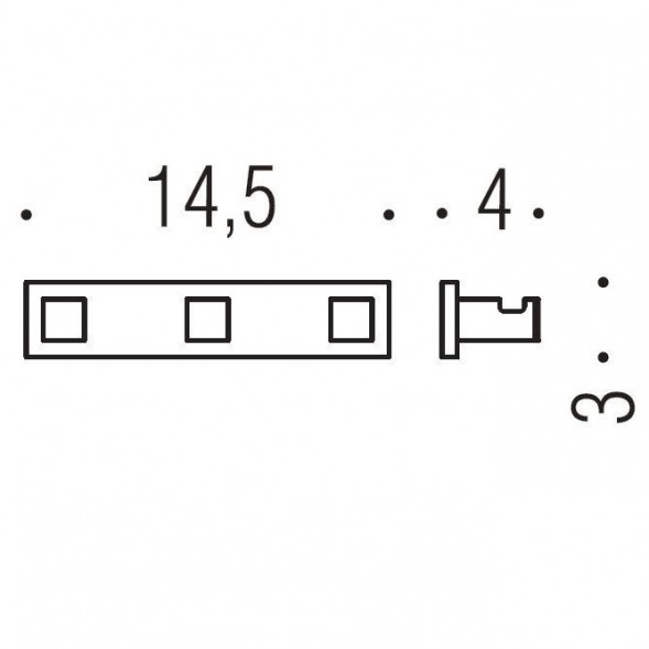 Крючок COLOMBO DESIGN LOOK LC37 тройной цвет хром LC37.CR