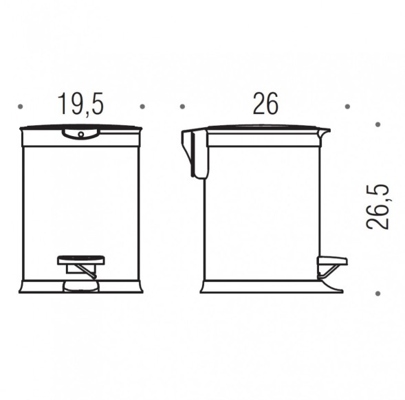 Ведро COLOMBO DESIGN COMPLEMENTI B9212 напольное с крышкой с педалью 3 л цвет нержавеющая сталь B9212.IS