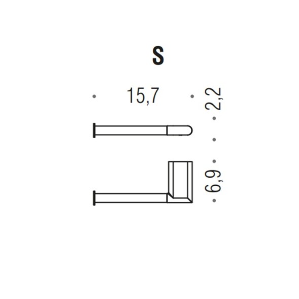 Держатель туалетной бумаги COLOMBO DESIGN MINI B4008SX.NM без крышки левый цвет черный матовый B4008S.NM