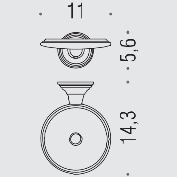 Мыльница COLOMBO DESIGN HERMITAGE B3301.OA настенная цвет античная латунь
