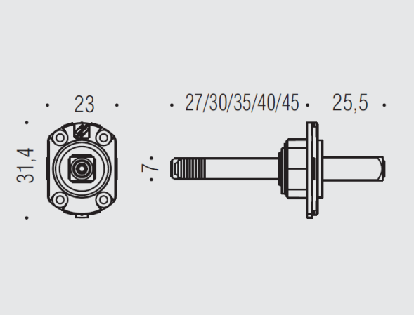 Переходник оконный Colombo DKZERO.30 для монтажа оконных ручек zero DKZERO.30