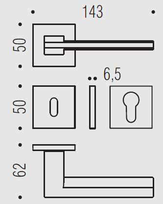 Дверная ручка Colombo ELECTRA MS11RSB черный матовый MS11RSB.NM
