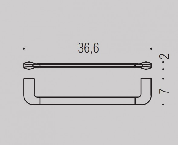 Полотенцедержатель COLOMBO DESIGN TRENTA B3009.NM широкий цвет черный матовый B3009.NM
