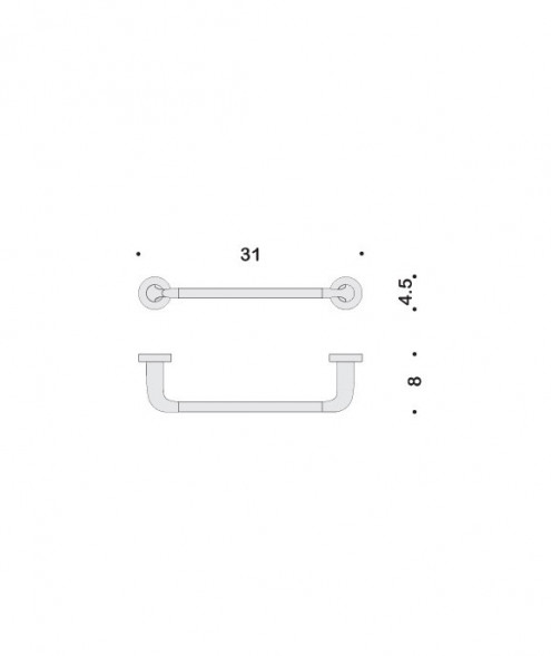 Полотенцедержатель COLOMBO DESIGN BASIC B2709 широкий цвет хром B2709.CR