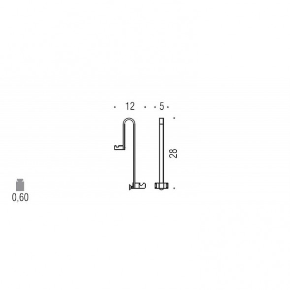 Держатель для скребка COLOMBO DESIGN CAVALLETTI E SEDILI B9638 цвет хром B9638.CR