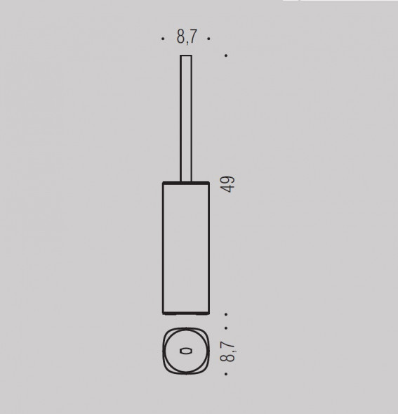 Ершик COLOMBO DESIGN TRENTA B3006.GM напольный графит матовый B3006.GM