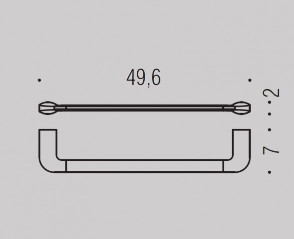 Полотенцедержатель COLOMBO DESIGN TRENTA B3010 широкий цвет хром B3010.CR