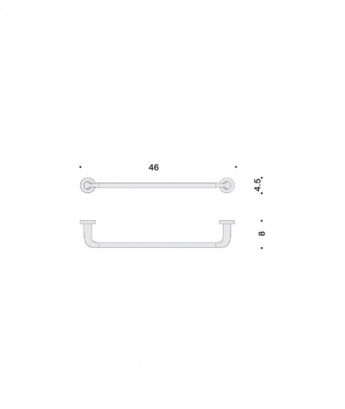 Полотенцедержатель COLOMBO DESIGN BASIC B2710 широкий цвет хром B2710.CR