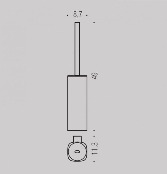 Ершик COLOMBO DESIGN TRENTA B3007.GM настенный графит матовый