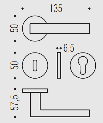 Дверная ручка Colombo ELLE BD11RSB графит BD11RSB.GL