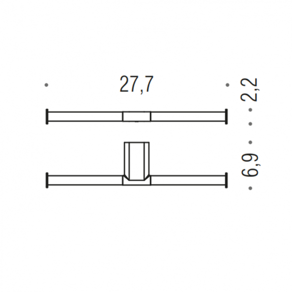 Держатель туалетной бумаги COLOMBO DESIGN MINI B4090.OM двойной без крышки цвет золото матовое B4090.OM