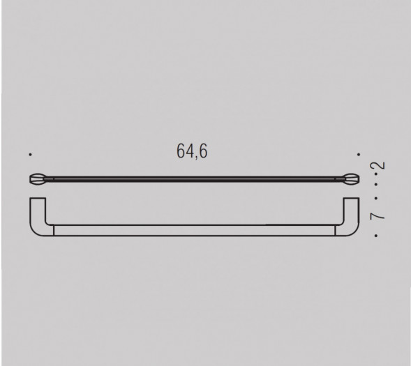 Полотенцедержатель COLOMBO DESIGN TRENTA B3011 широкий цвет хром B3011.CR