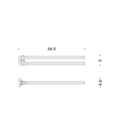 Полотенцедержатель COLOMBO DESIGN BASIC B2712 двойной поворотный цвет хром B2712.CR