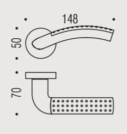Дверная ручка Colombo MILLA LC41RSB хром/хром матовый LC41RSB.CM