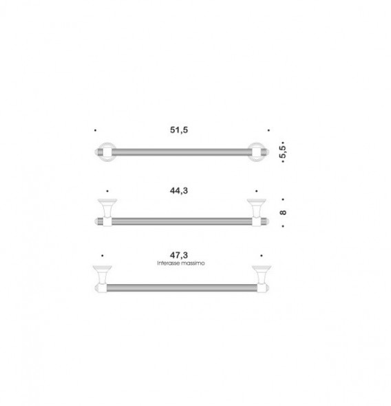 Полотенцедержатель COLOMBO DESIGN HERMITAGE B3310 широкий цвет хром B3310.CR