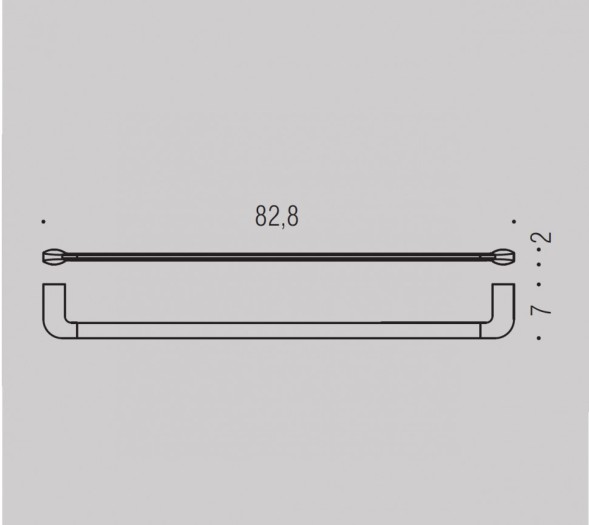 Полотенцедержатель COLOMBO DESIGN TRENTA B3011XL широкий цвет хром B3011XL.CR
