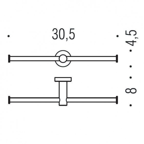 Держатель туалетной бумаги COLOMBO DESIGN PLUS W4990.BM двойной без крышки цвет белый матовый