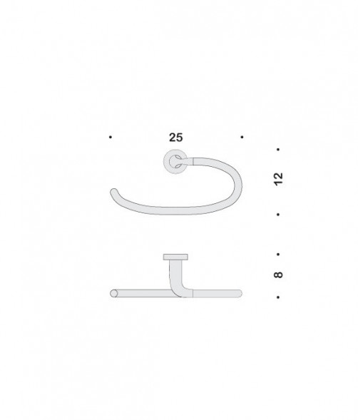 Полотенцедержатель COLOMBO DESIGN BASIC B2731 кольцо цвет хром B2731.CR
