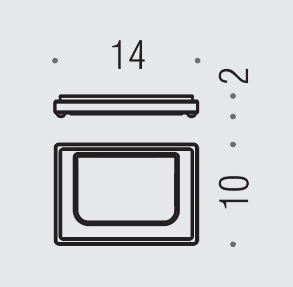 Мыльница COLOMBO DESIGN LOOK B1640.HPS1 настольная цвет нержавеющая сталь B1640.HPS/SS