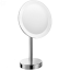 Косметическое зеркало COLOMBO DESIGN SPECCHI INGRANDITORI B9750 настольное с подсветкой увеличение 3 раза питание от розетки цвет хром