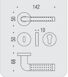 Дверная ручка Colombo TAILLA LC51R золото/золото матовое ID411.OL/OM