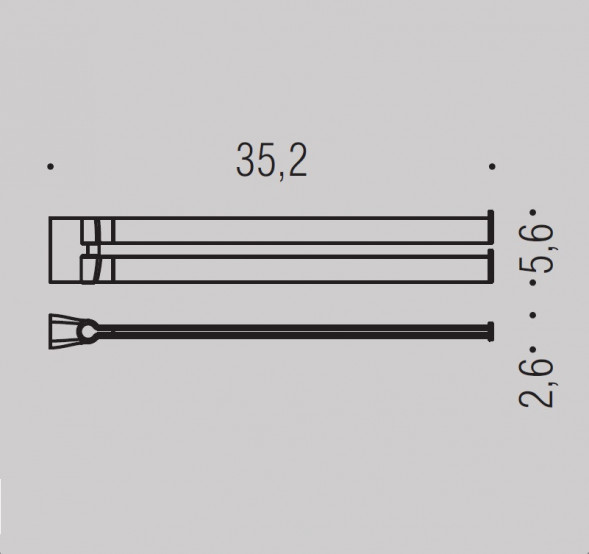 Полотенцедержатель COLOMBO DESIGN TRENTA B3012 двойной цвет хром B3012.CR