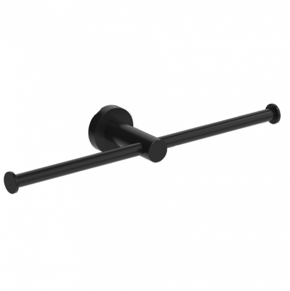 Держатель туалетной бумаги COLOMBO DESIGN PLUS W4990.NM двойной без крышки цвет черный матовый