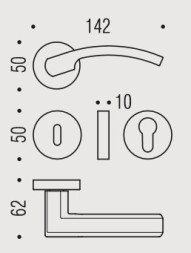 Дверная ручка Colombo OLLY LC61R хром