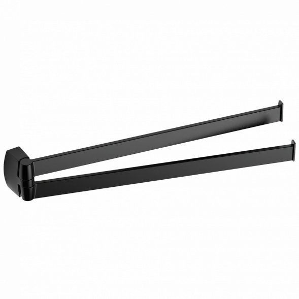 Полотенцедержатель COLOMBO DESIGN TRENTA B3012.NM двойной цвет черный матовый