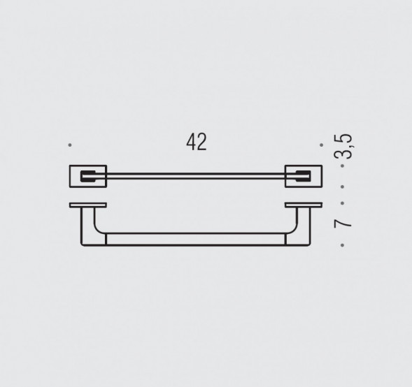 Полотенцедержатель COLOMBO DESIGN LOOK B1609 широкий цвет хром B1609.CR