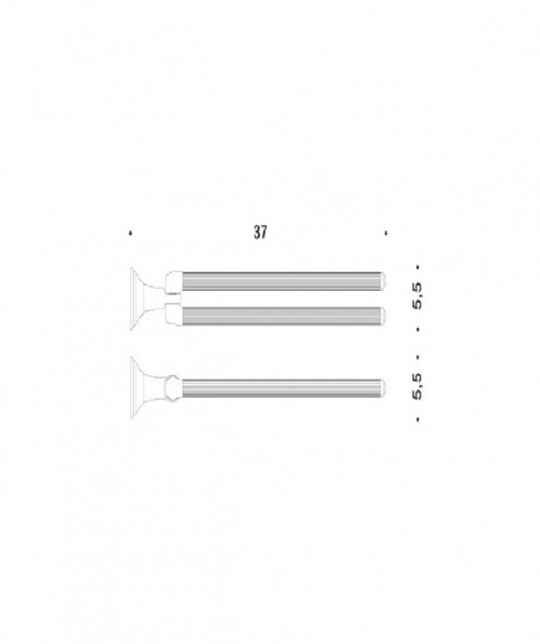Полотенцедержатель COLOMBO DESIGN HERMITAGE B3312 двойной цвет хром B3312.CR