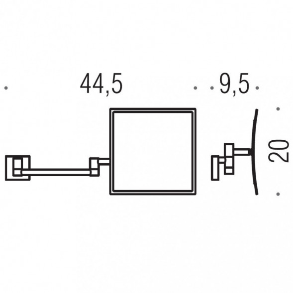 Косметическое зеркало COLOMBO DESIGN SPECCHI INGRANDITORI B9754 настенное увеличение 3,5 раза цвет хром B9754.CR