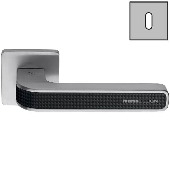 Дверная ручка Colombo TECNO MO11R хром матовый/carbonium MO11R.CM/CB