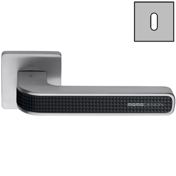 Дверная ручка Colombo TECNO MO11R хром матовый/carbonium MO11R.CM/CB