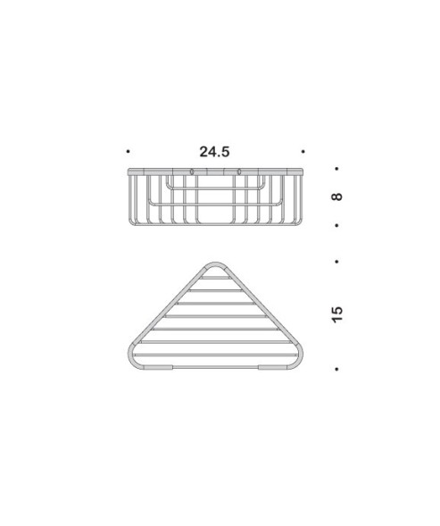 Полочка корзинка COLOMBO DESIGN BASIC B2733 угловая цвет хром B2733.CR